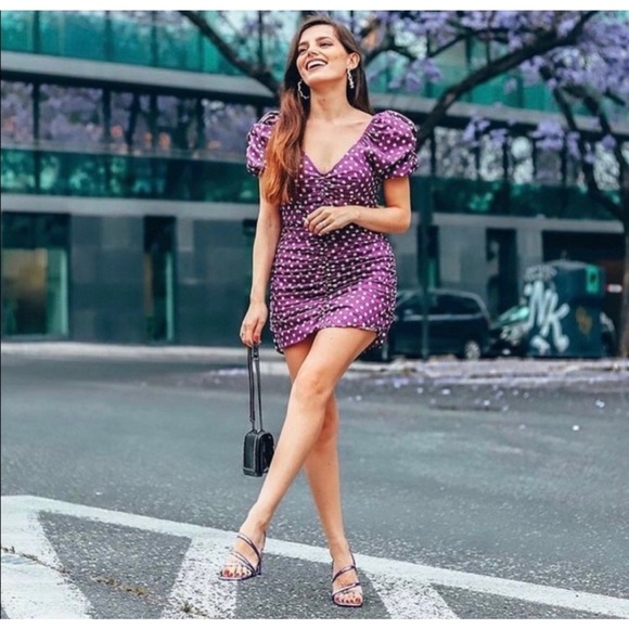 Zara Dresses & Skirts - NWT Zara Purple Polka Dot Mini Dress